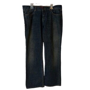 River Island Blue Jeans Womens Size 14 Mid Rise Straight Leg Relaxed 5 Pocket